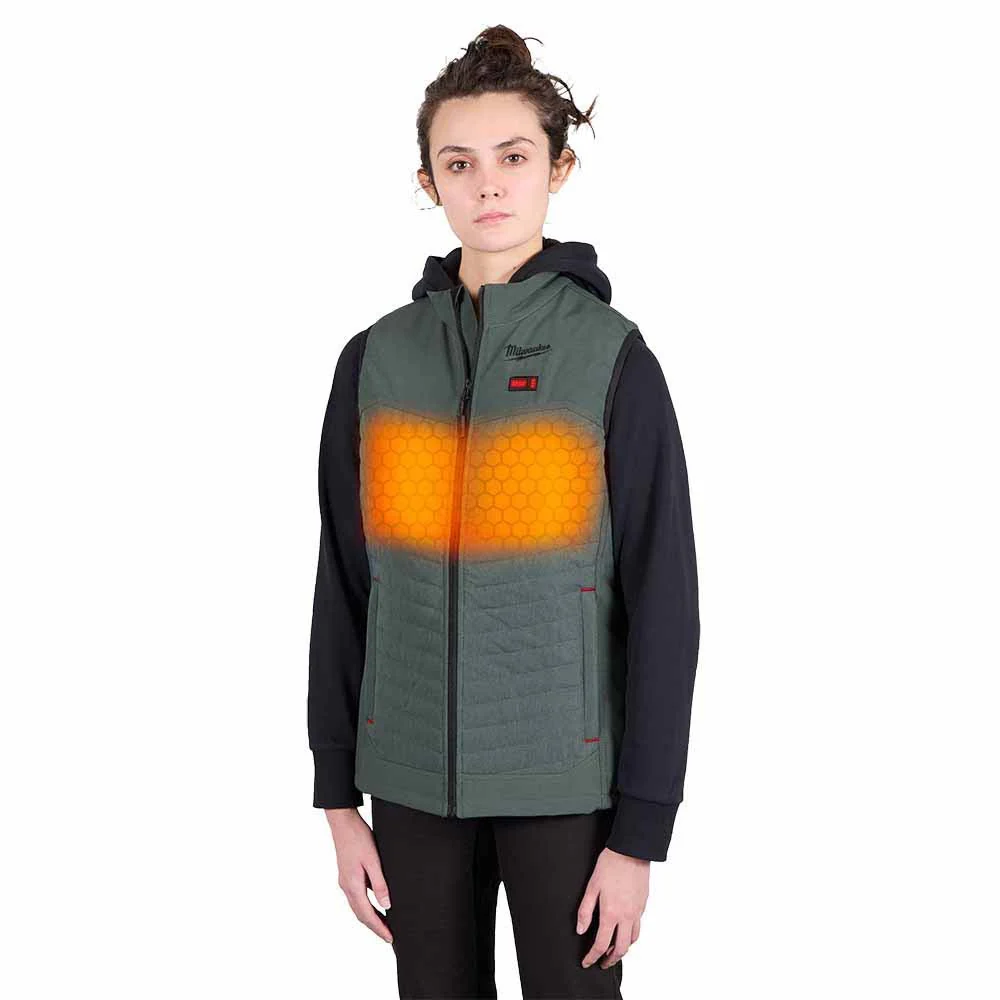 Milwaukee F300E-21 M12 Women's Green Axis Vest with (1) 2.0 Ah Battery and Charger - Builderot