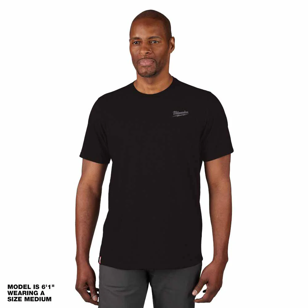 Milwaukee 603B Hybrid Work Tee - Short Sleeve - Black - Builderot
