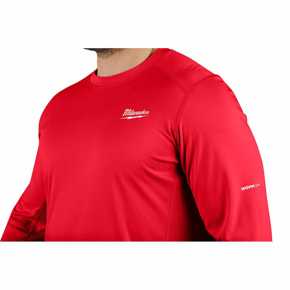 Milwaukee 415R WORKSKIN Lightweight Performance Shirt - Long Sleeve - Red - Builderot