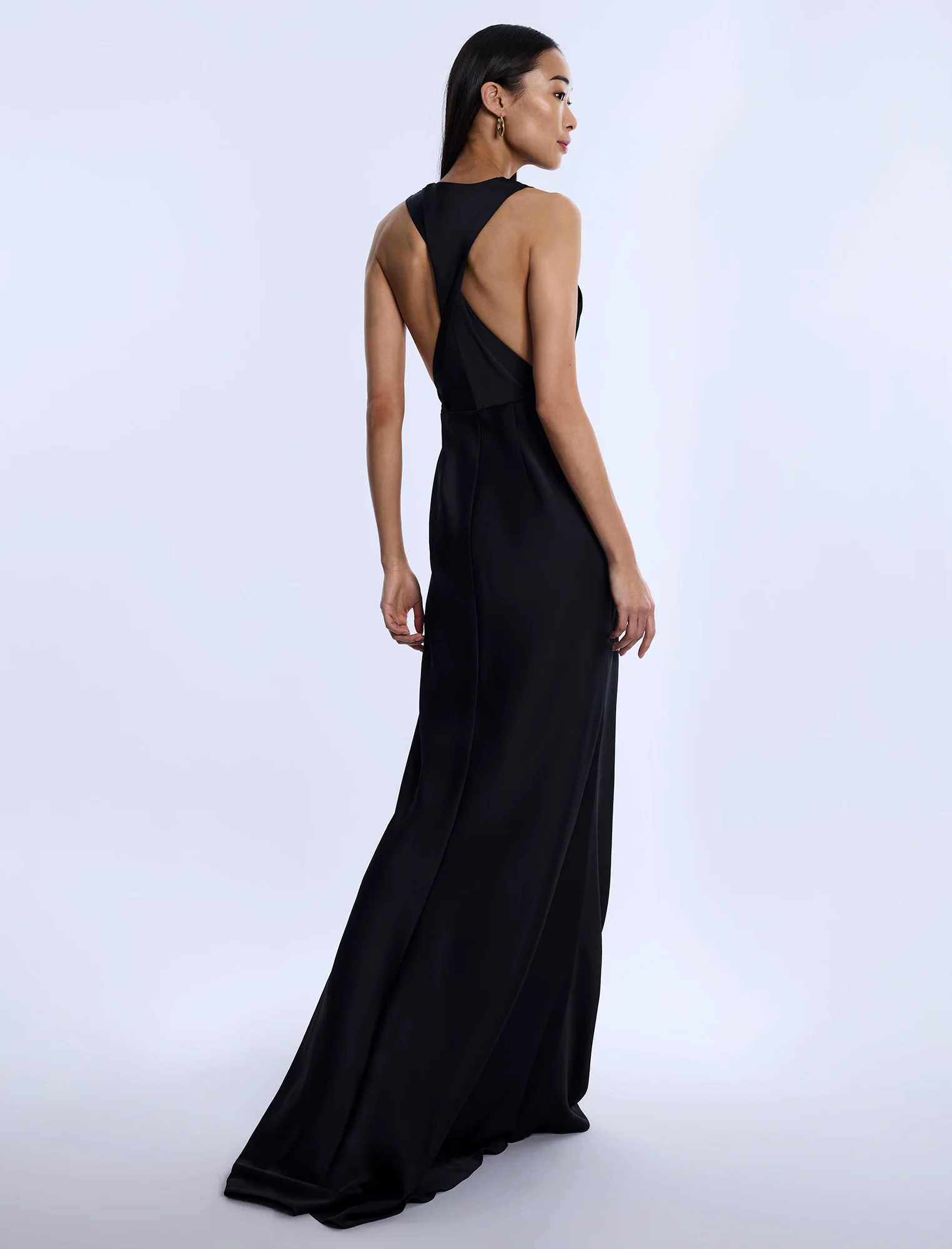 Cowl Neck Halter Gown - Builderot