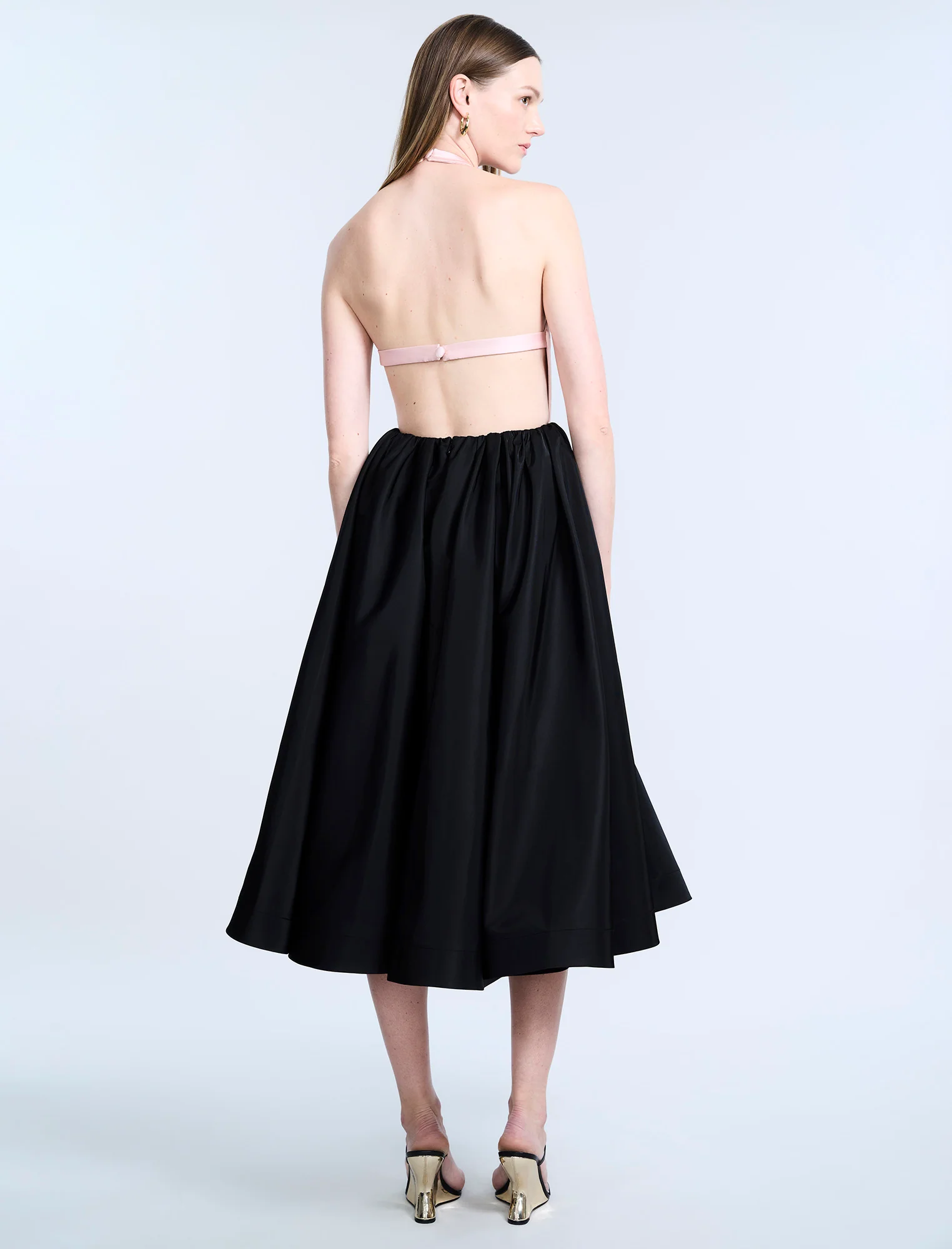 Halter Tea Length Dress - Builderot
