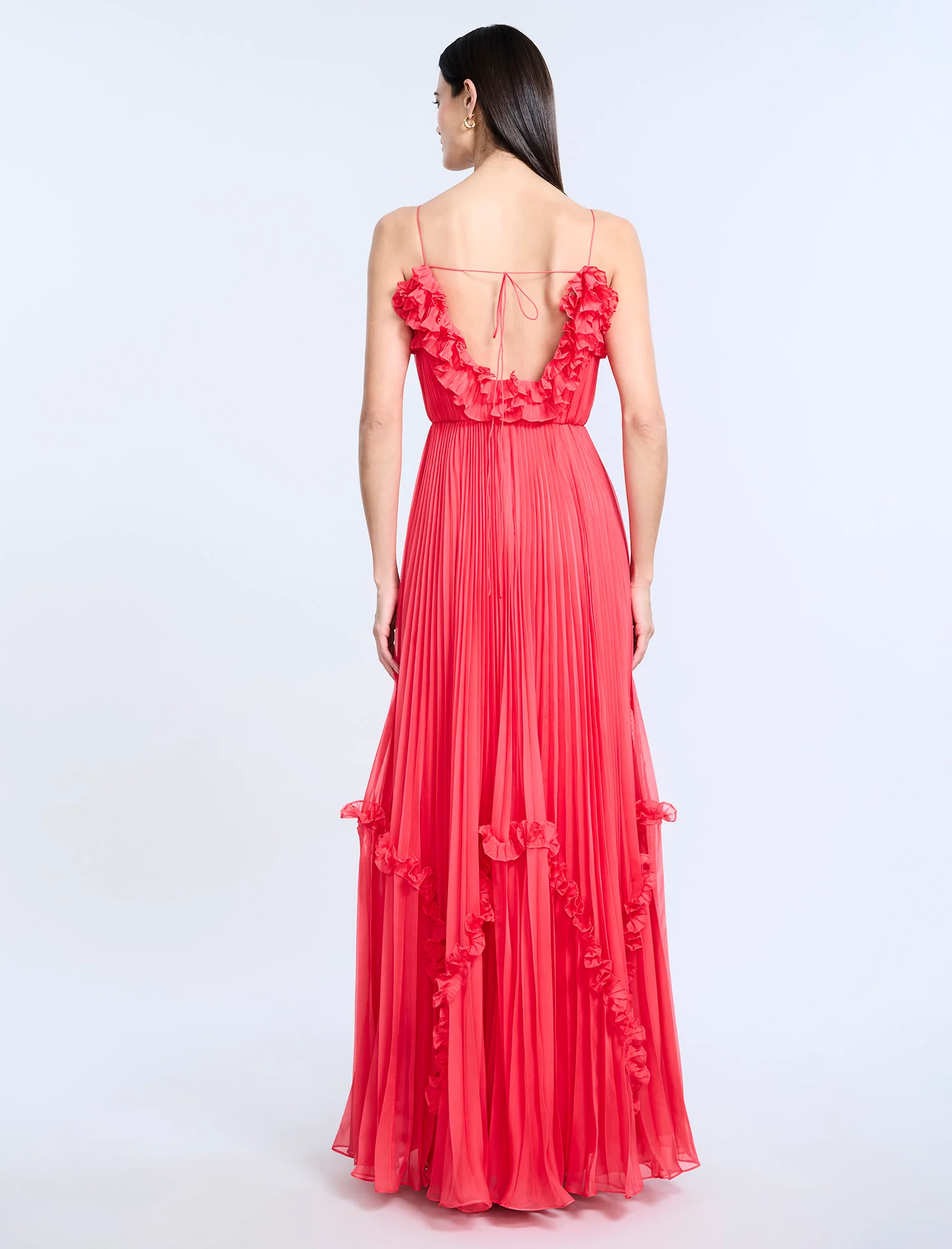 Shirring Ruffle Gown - Builderot