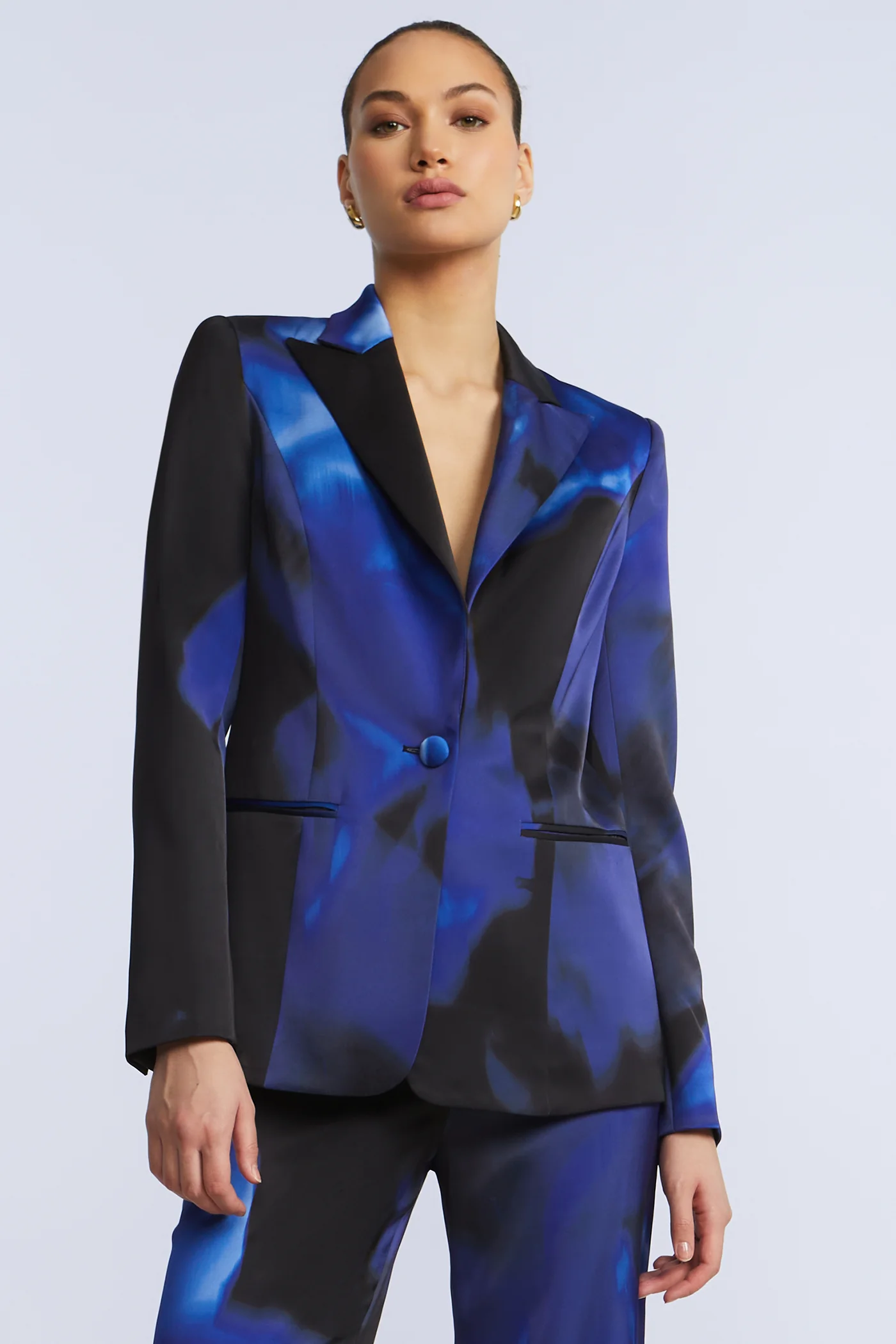 Rose Printed Blazer - Builderot