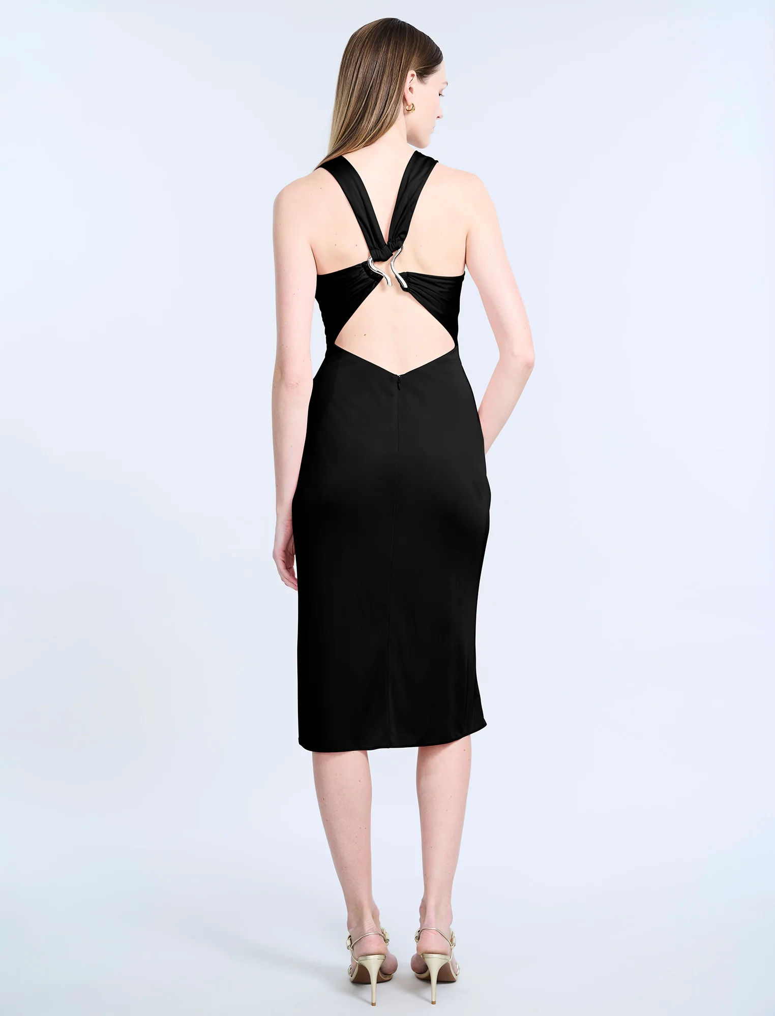 Hardware Ruched Midi Dress - Builderot