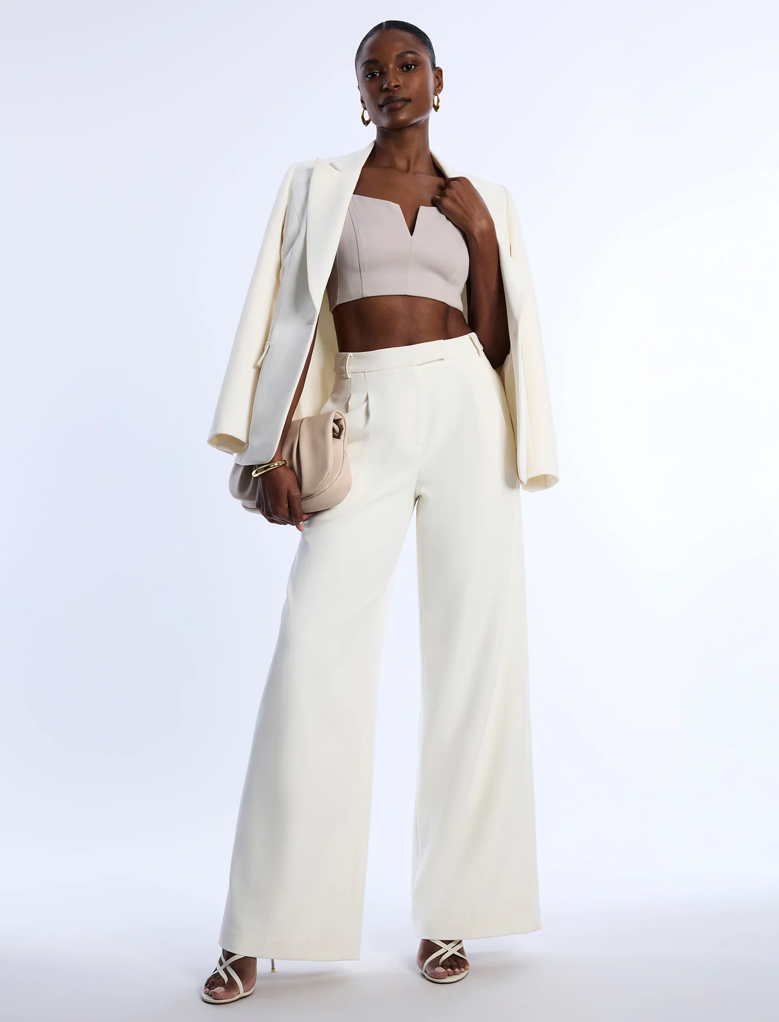 Pleat Front Wide Leg Pant - Builderot