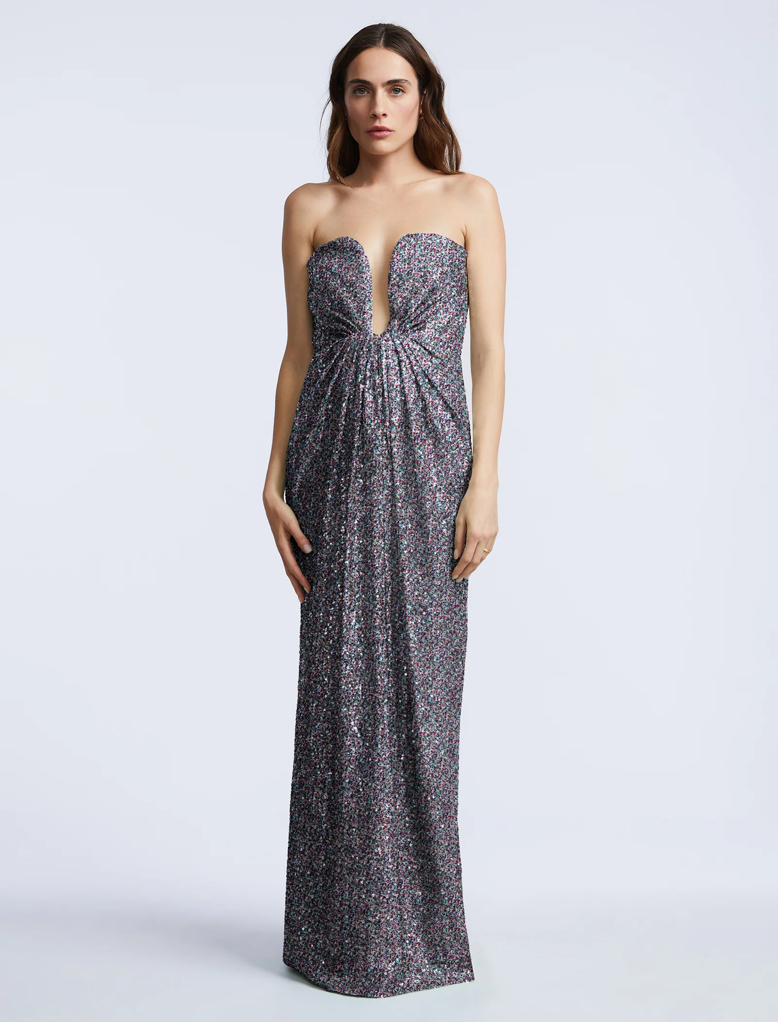 Plunging U Neckline Gown - Builderot