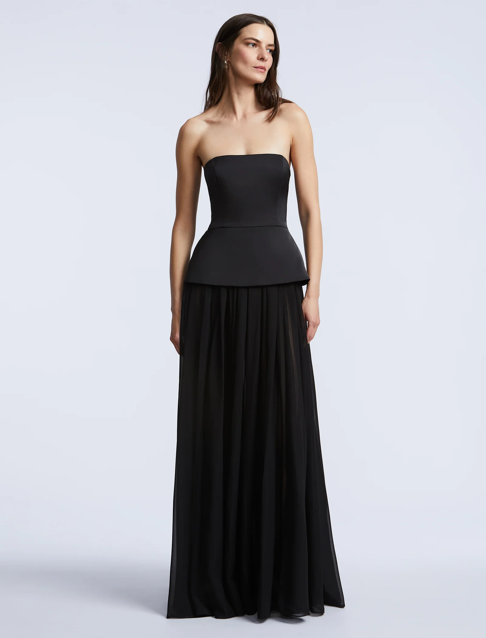 Strapless Peplum Gown - Builderot