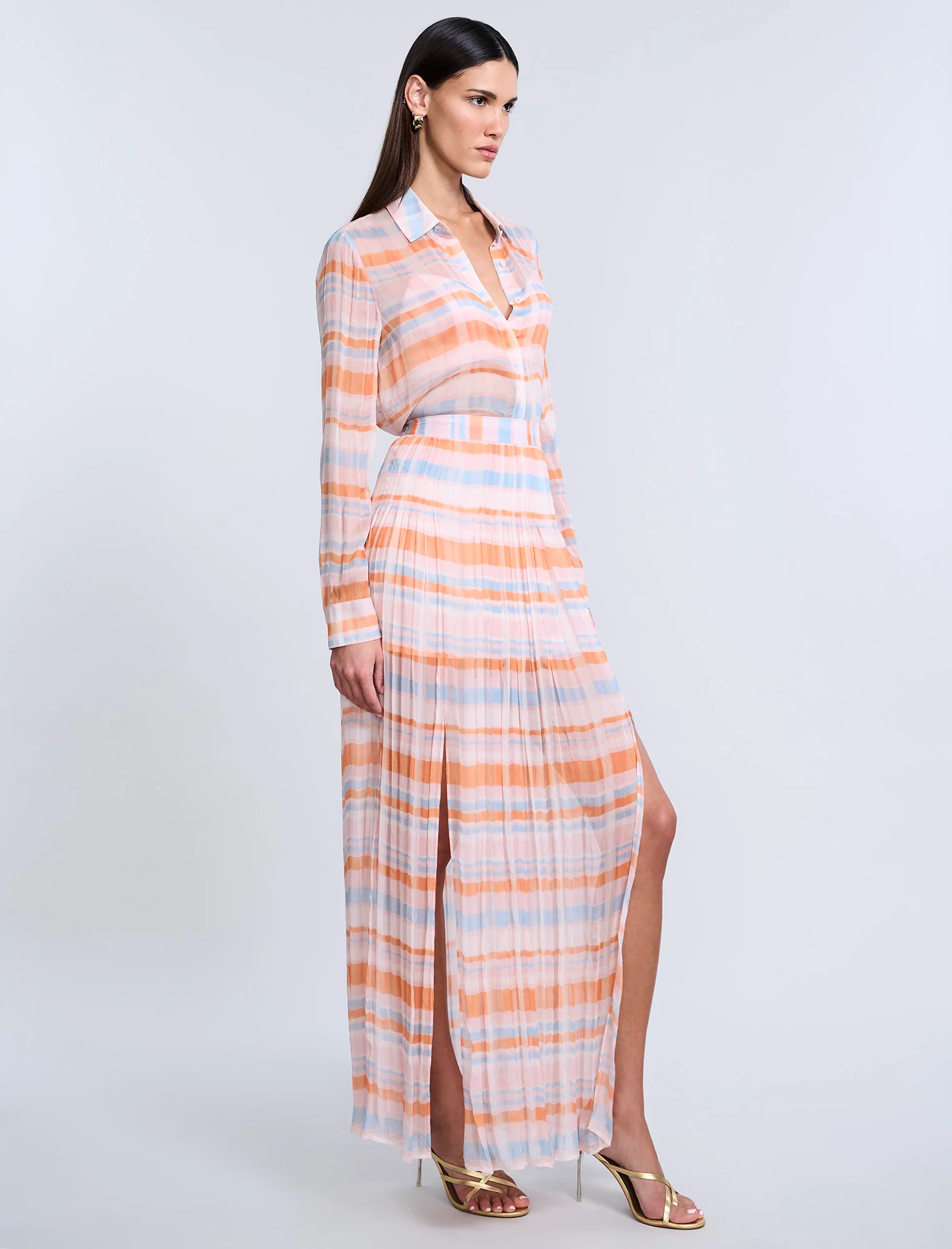 Chiffon Plaid Blouse - Builderot