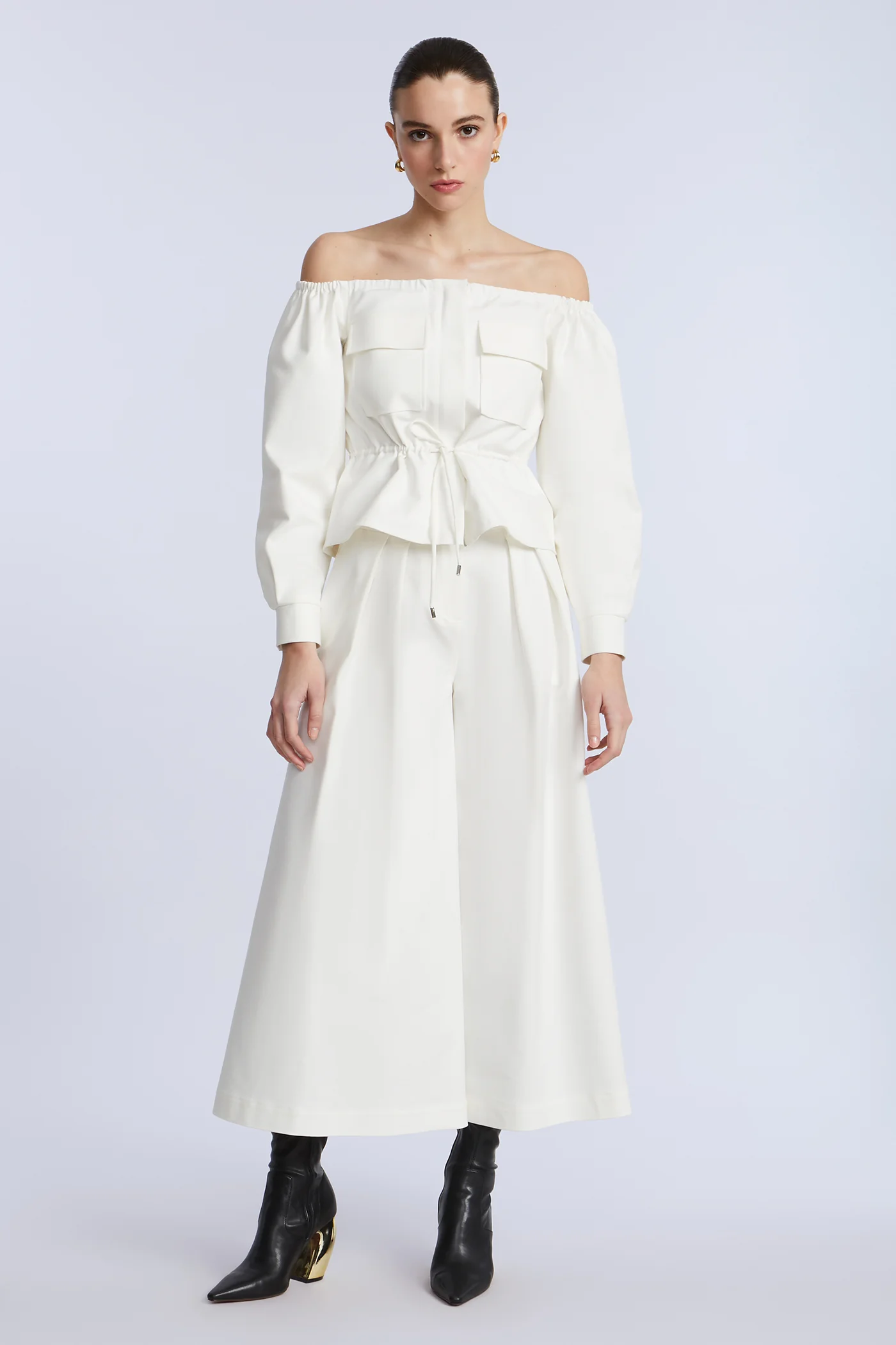 Pleated Front Crop Pant - Builderot