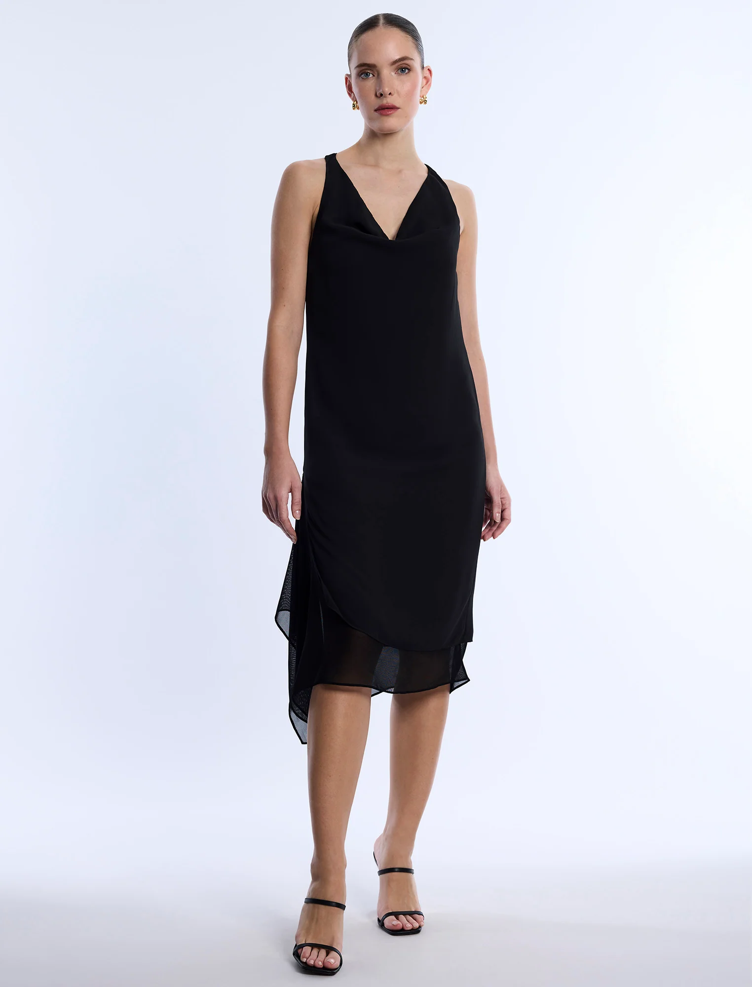 Twist And Drape Combo Dress - Builderot