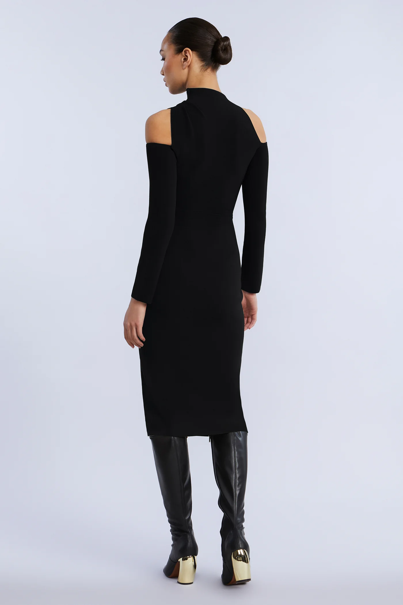 Cutout Cold Shoulder Dress - Builderot