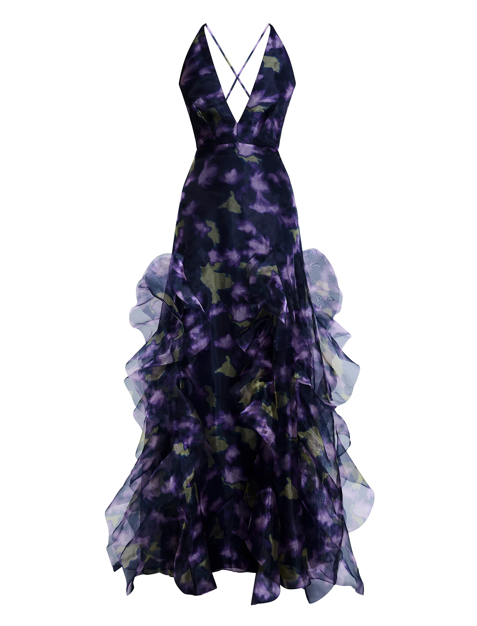 Printed Organza Gown - Builderot