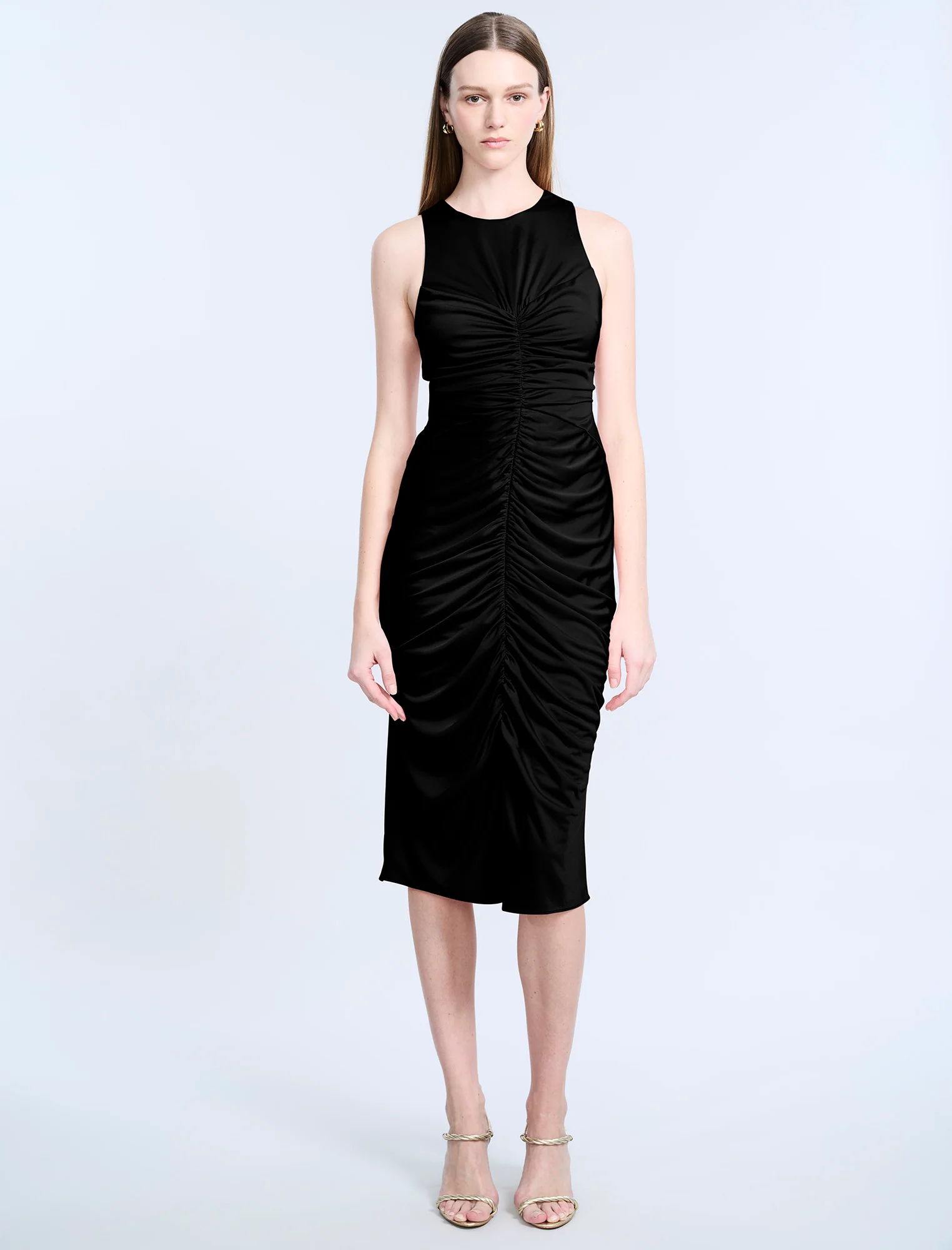 Hardware Ruched Midi Dress - Builderot