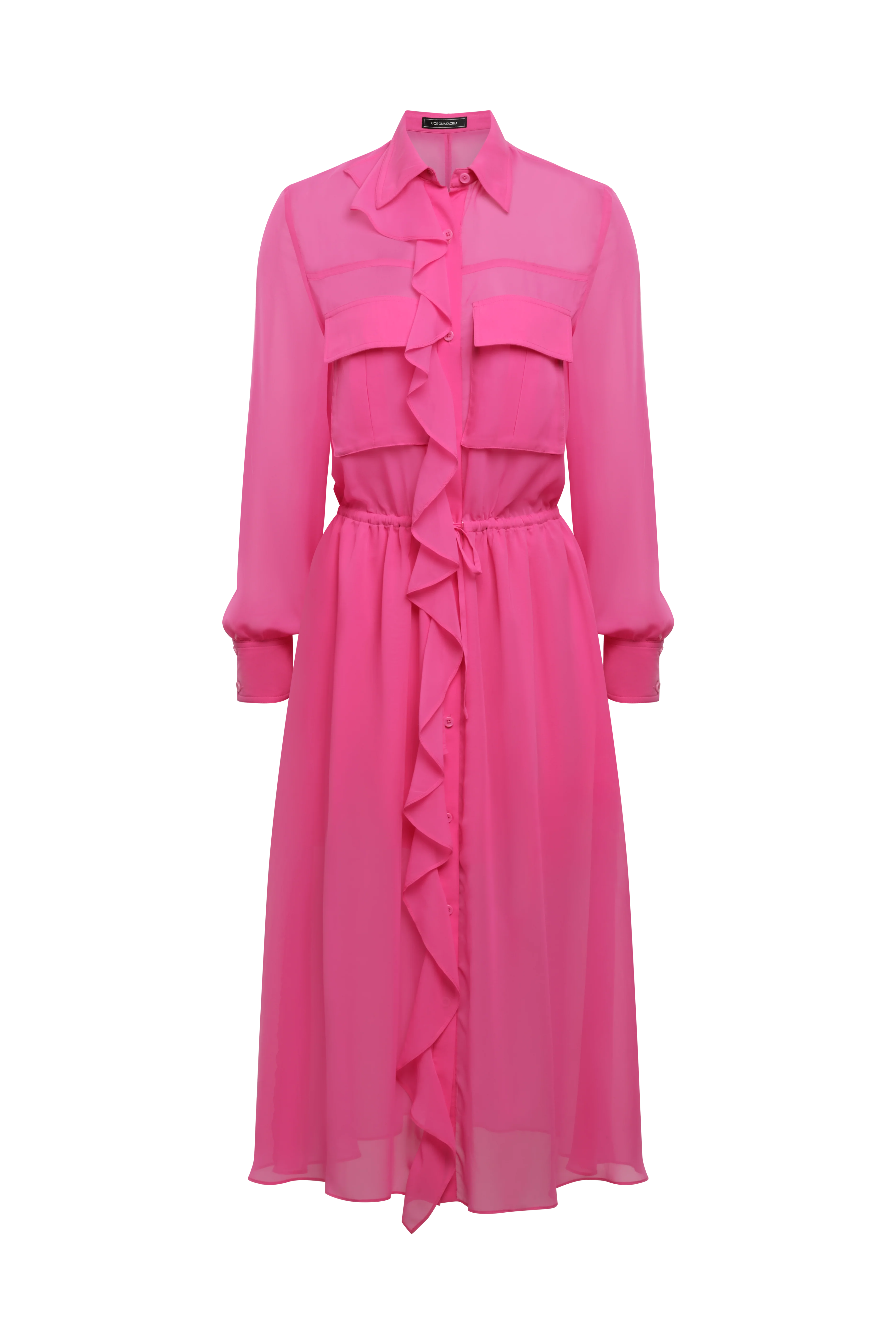 Solid Ruffle Dress - Builderot