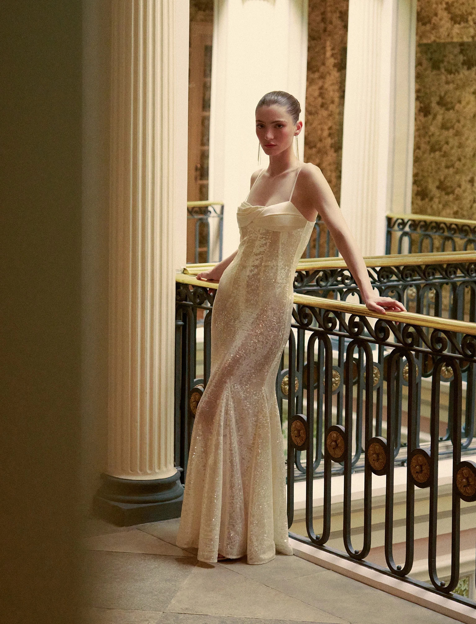 Sequin Lace Gusset Gown - Builderot