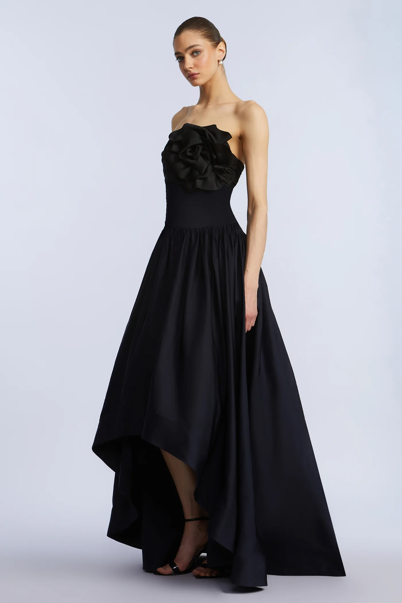 High Low Gown With Flower - Builderot