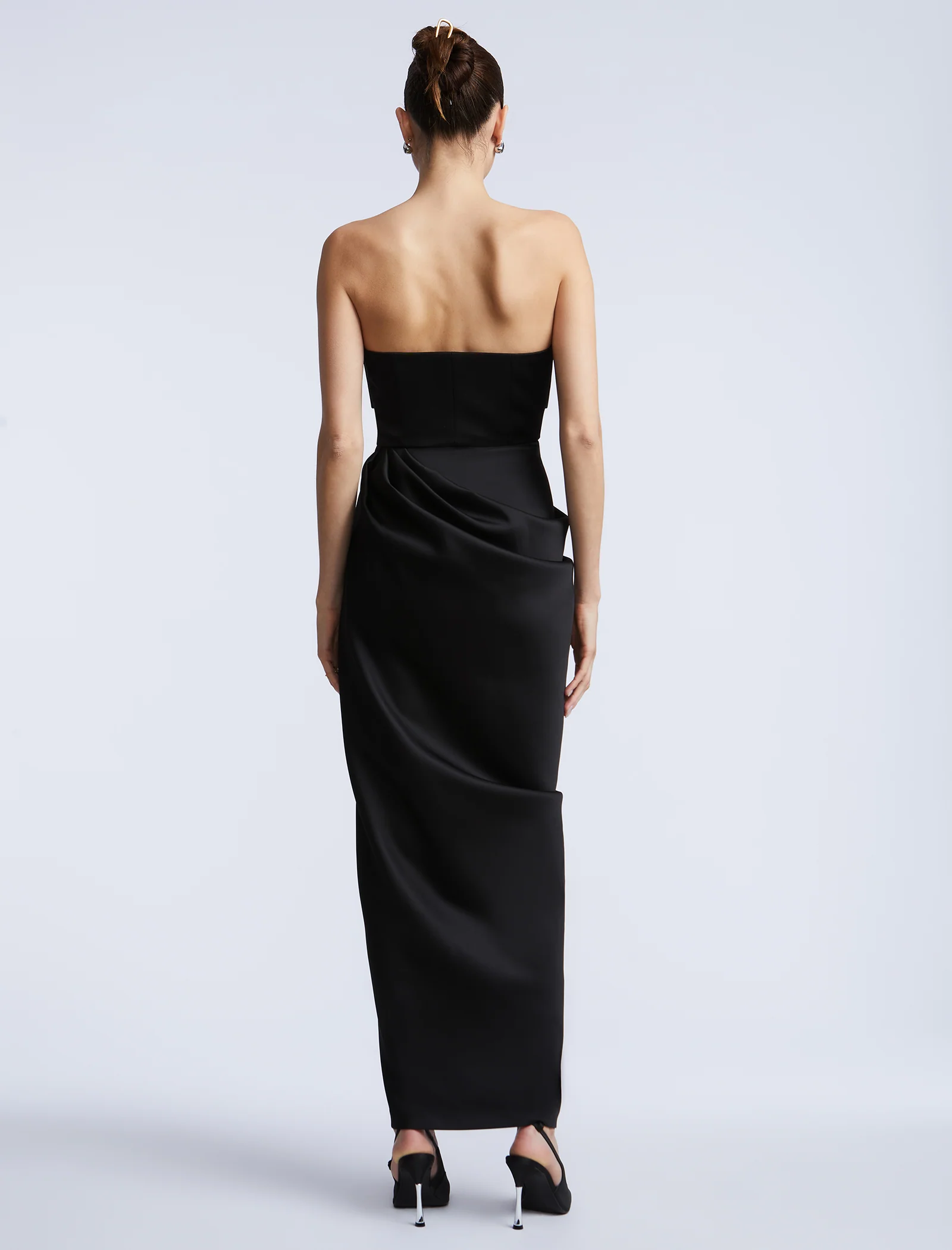 Solid Bodice Wrap Skirt Gown - Builderot