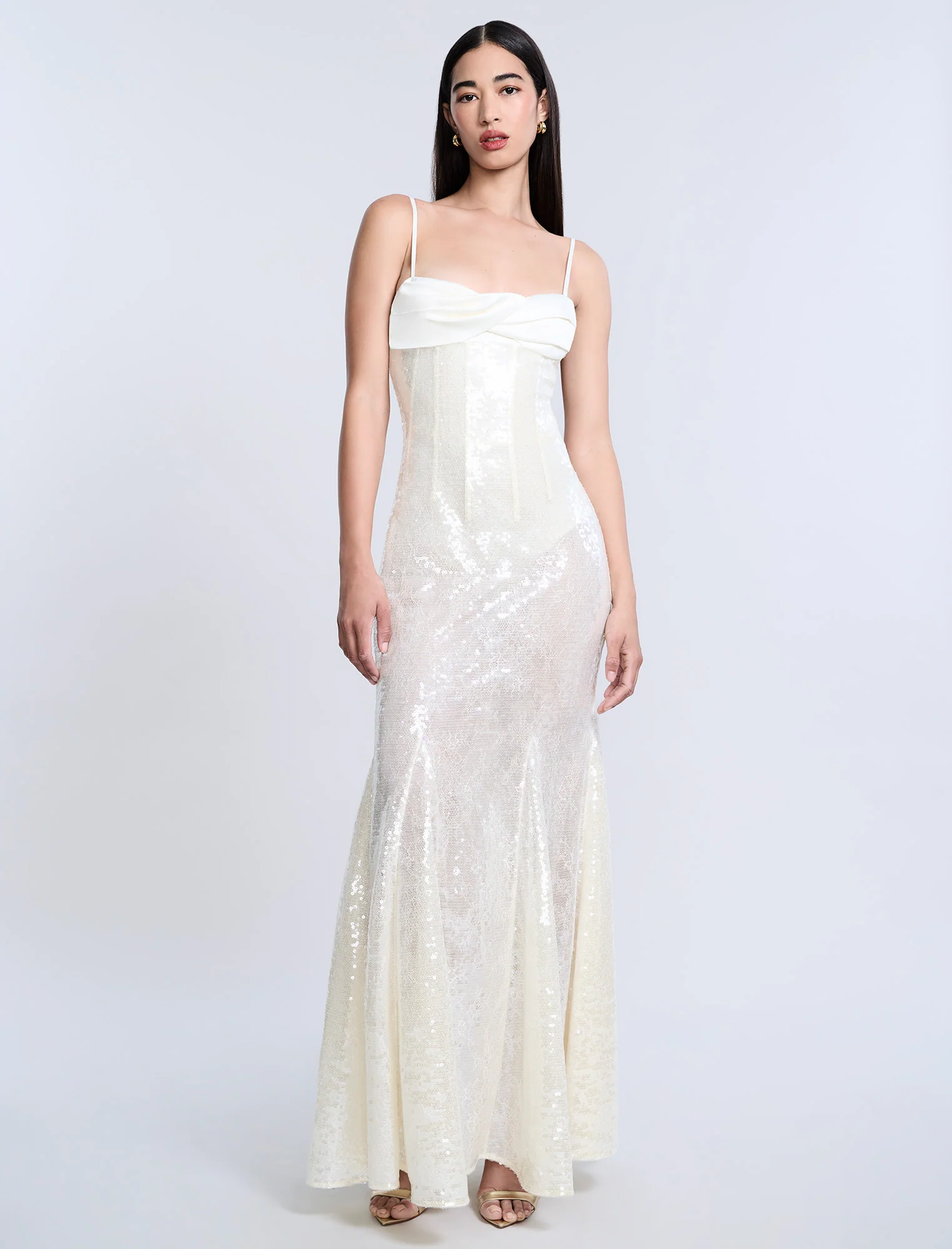 Sequin Lace Gusset Gown - Builderot