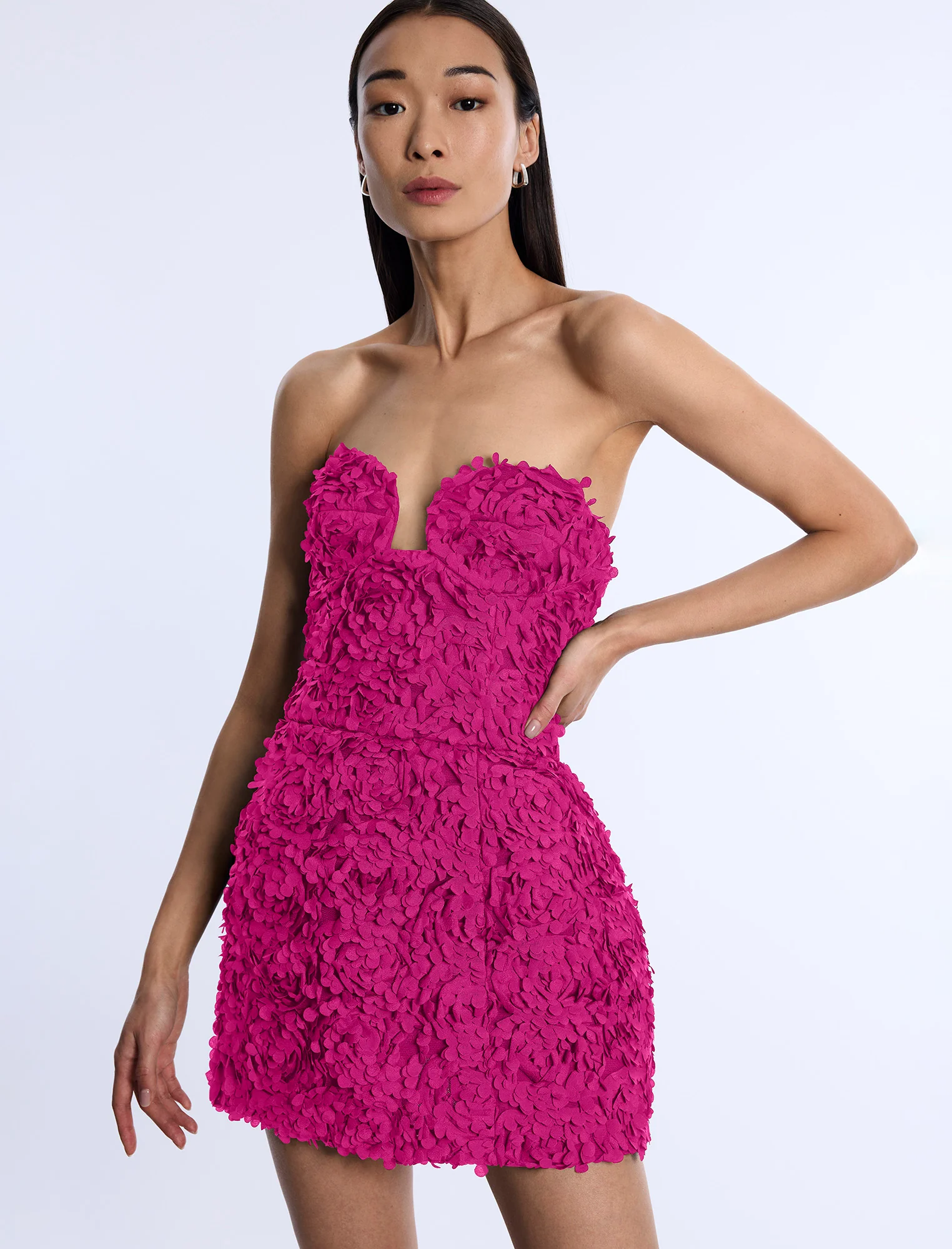 Strapless 3D Floral Dress - Builderot