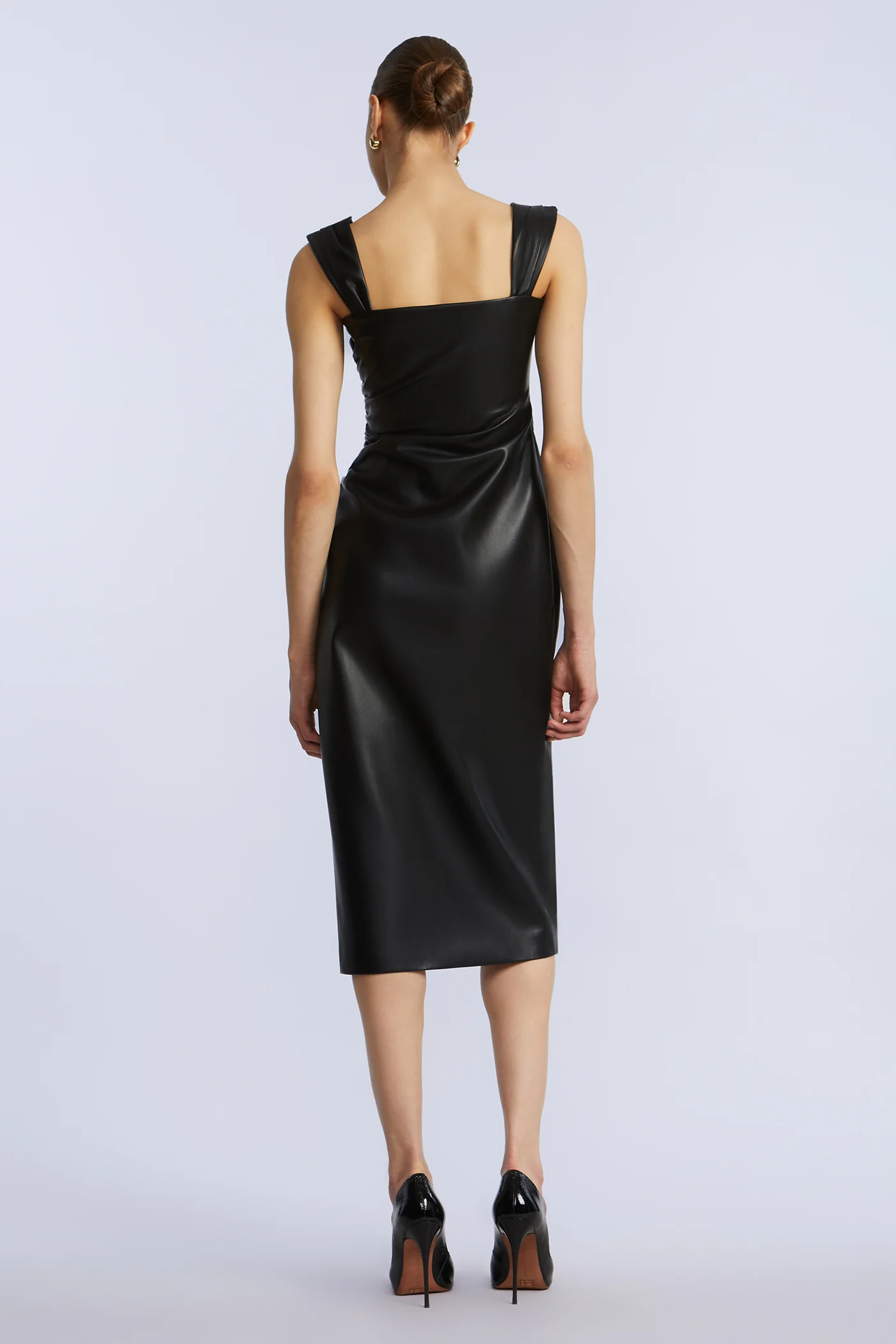 Leather Dress With Slit - Builderot