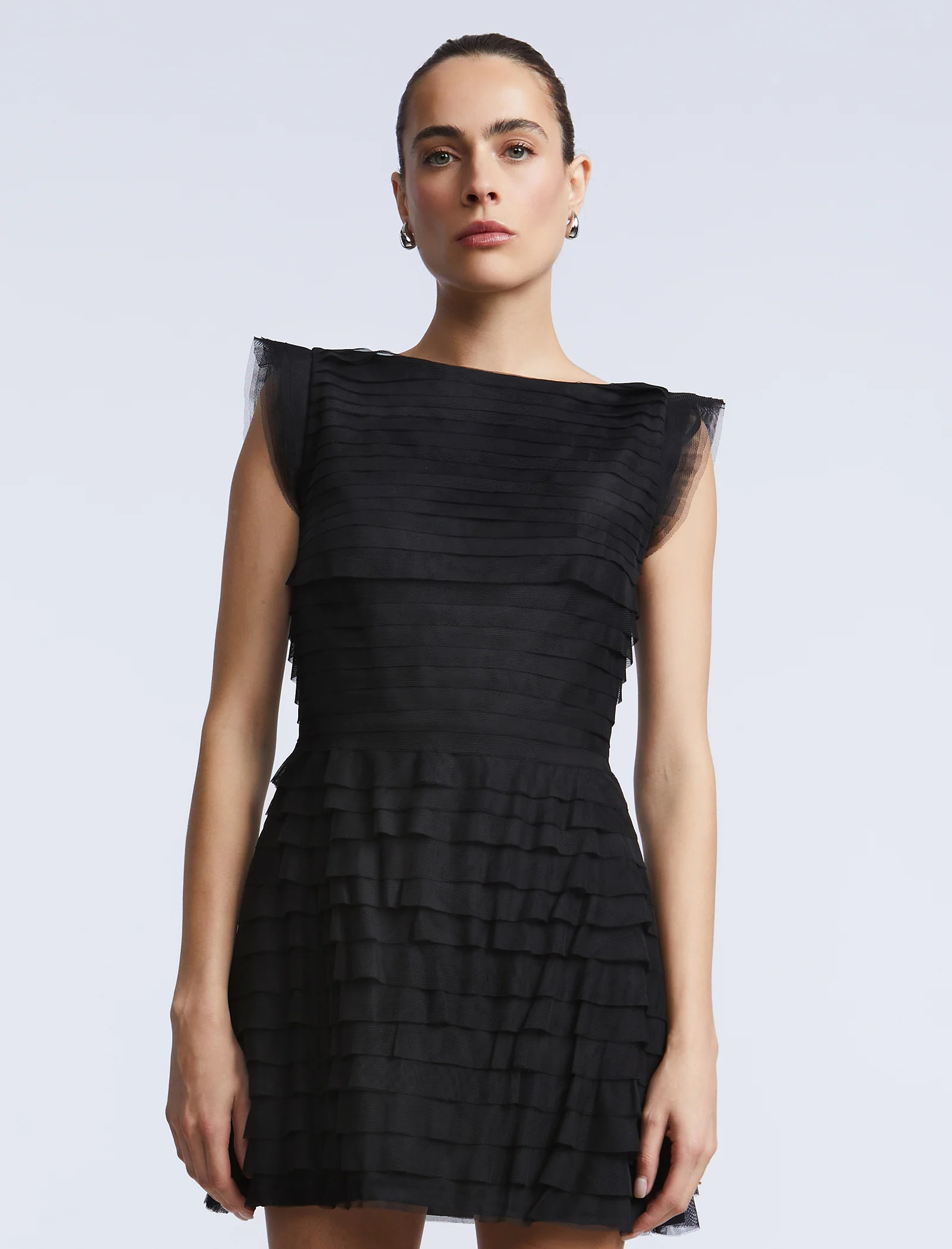 Tulle Tiered Mini Dress - Builderot