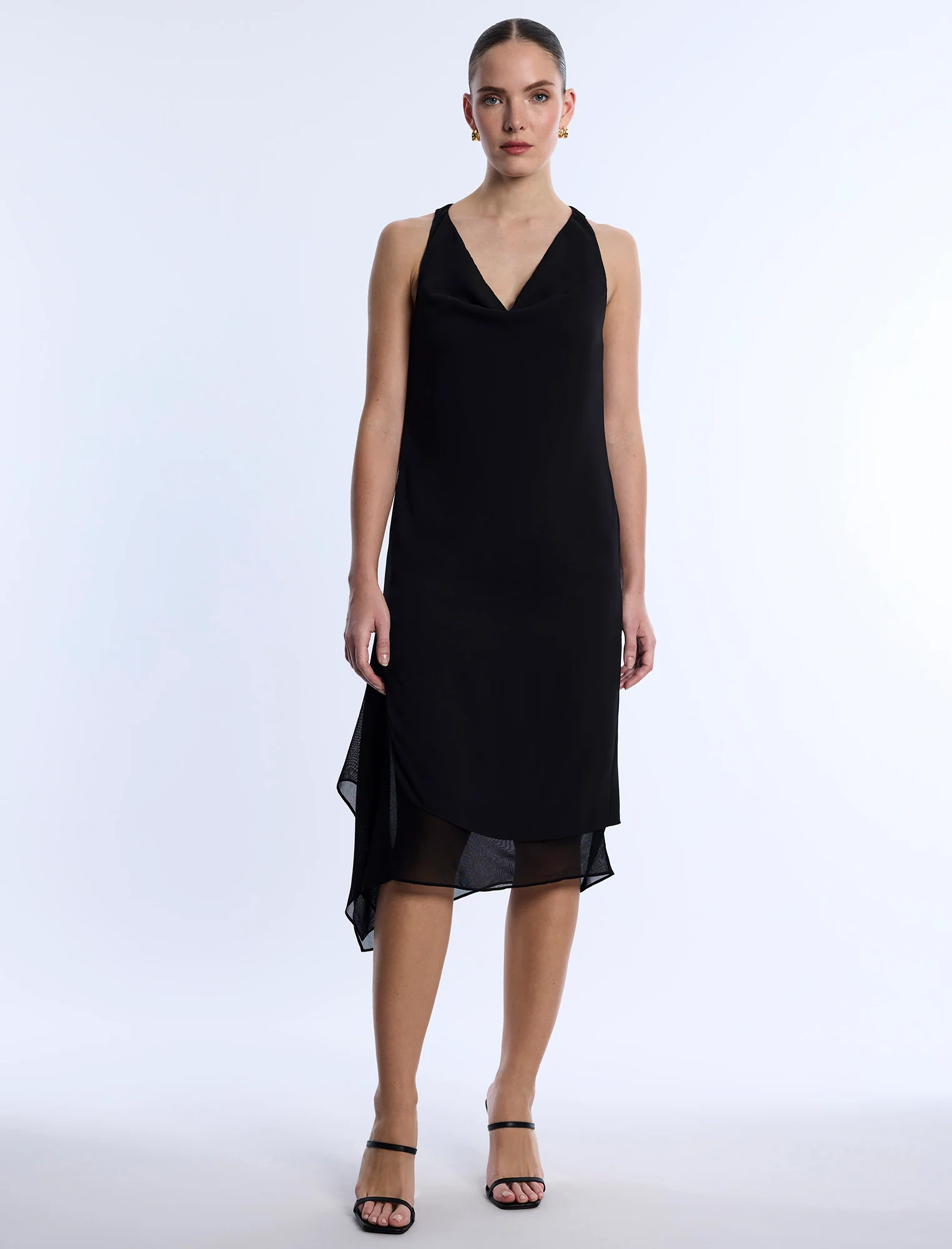 Twist And Drape Combo Dress - Builderot