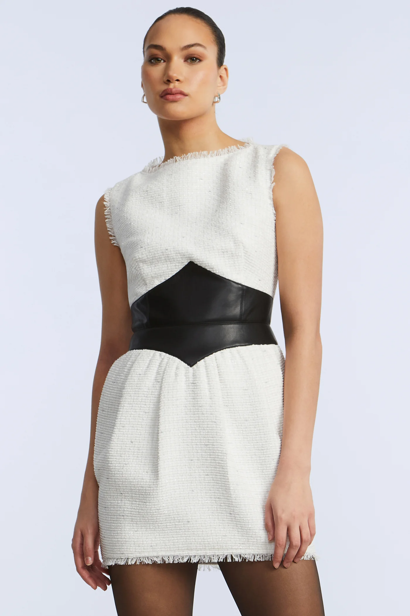 Leather Tweed Dress - Builderot