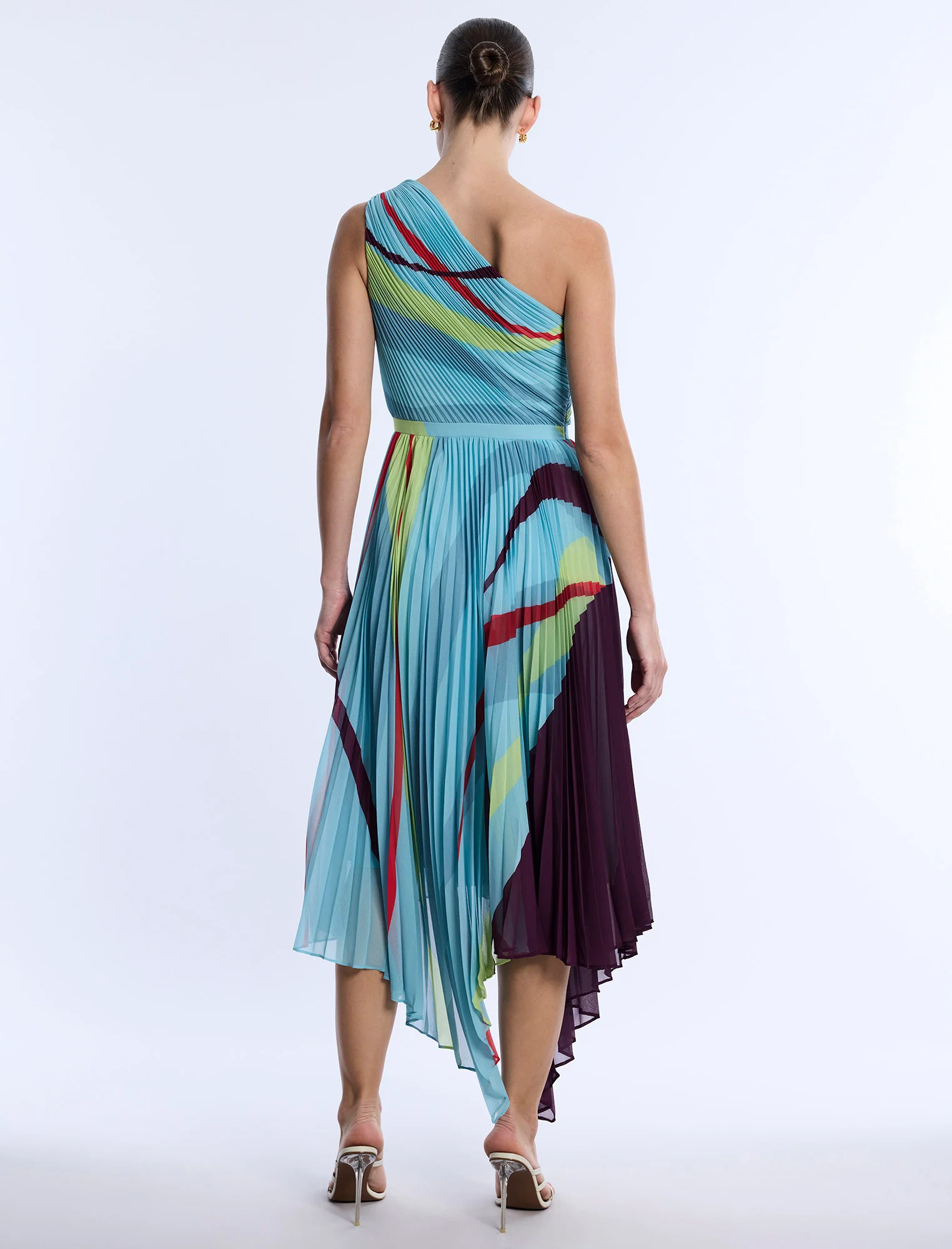 Printed Pleated Dress - Builderot