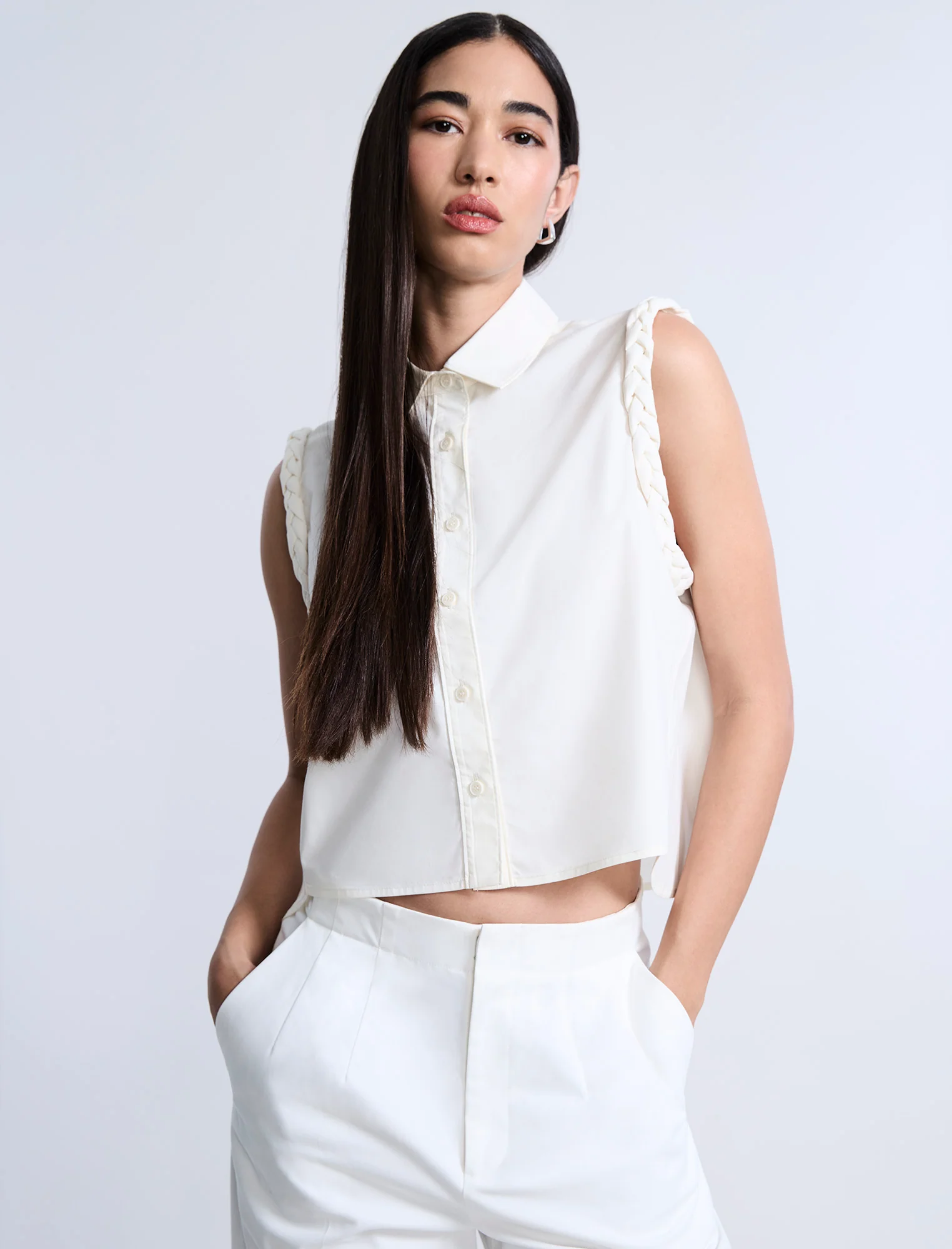 Braided Button Down Shirt - Builderot