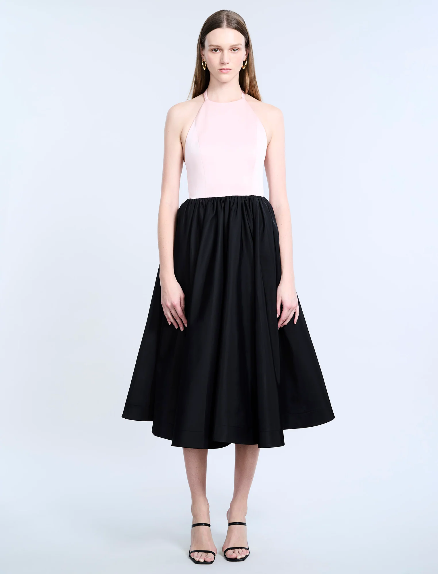 Halter Tea Length Dress - Builderot