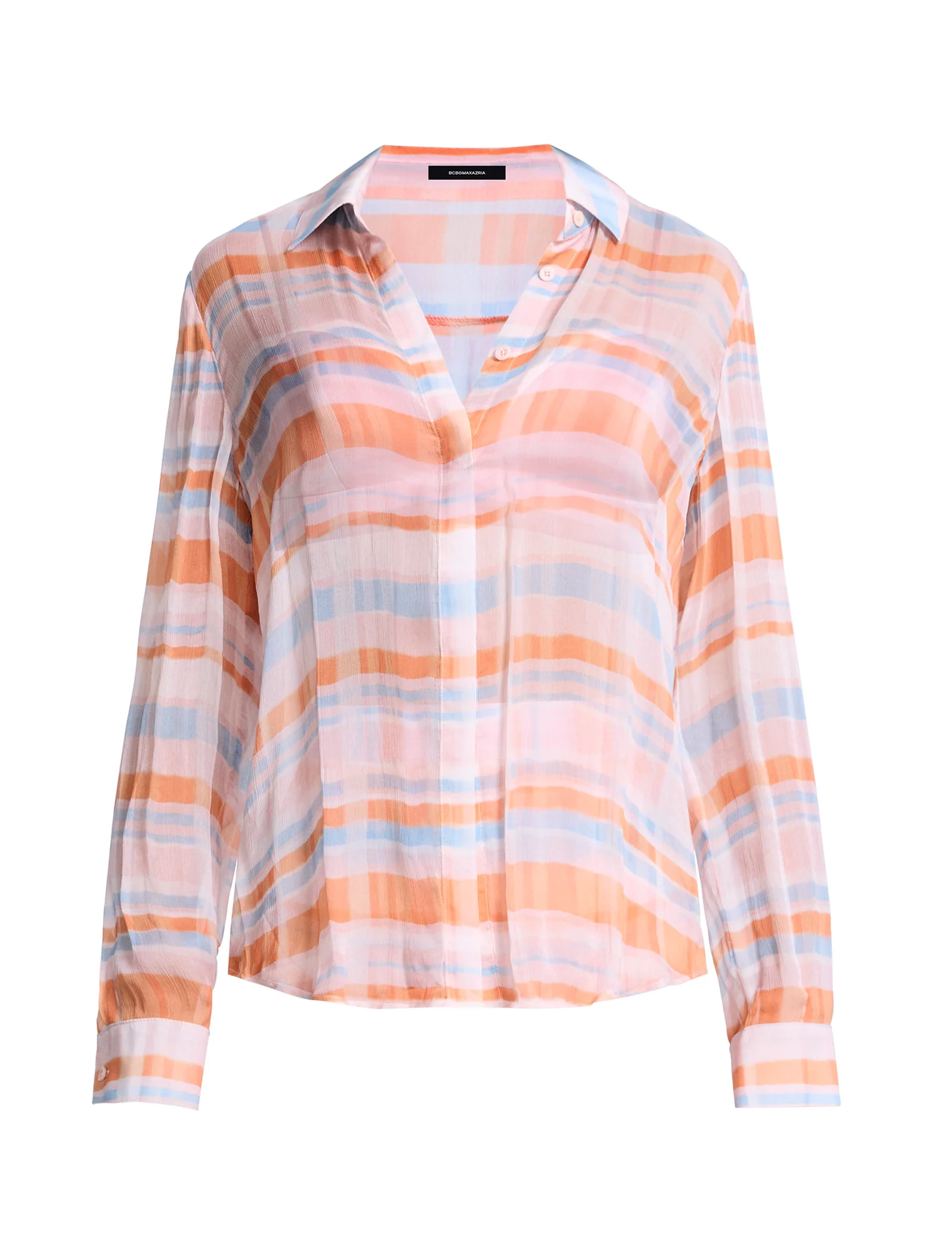 Chiffon Plaid Blouse - Builderot