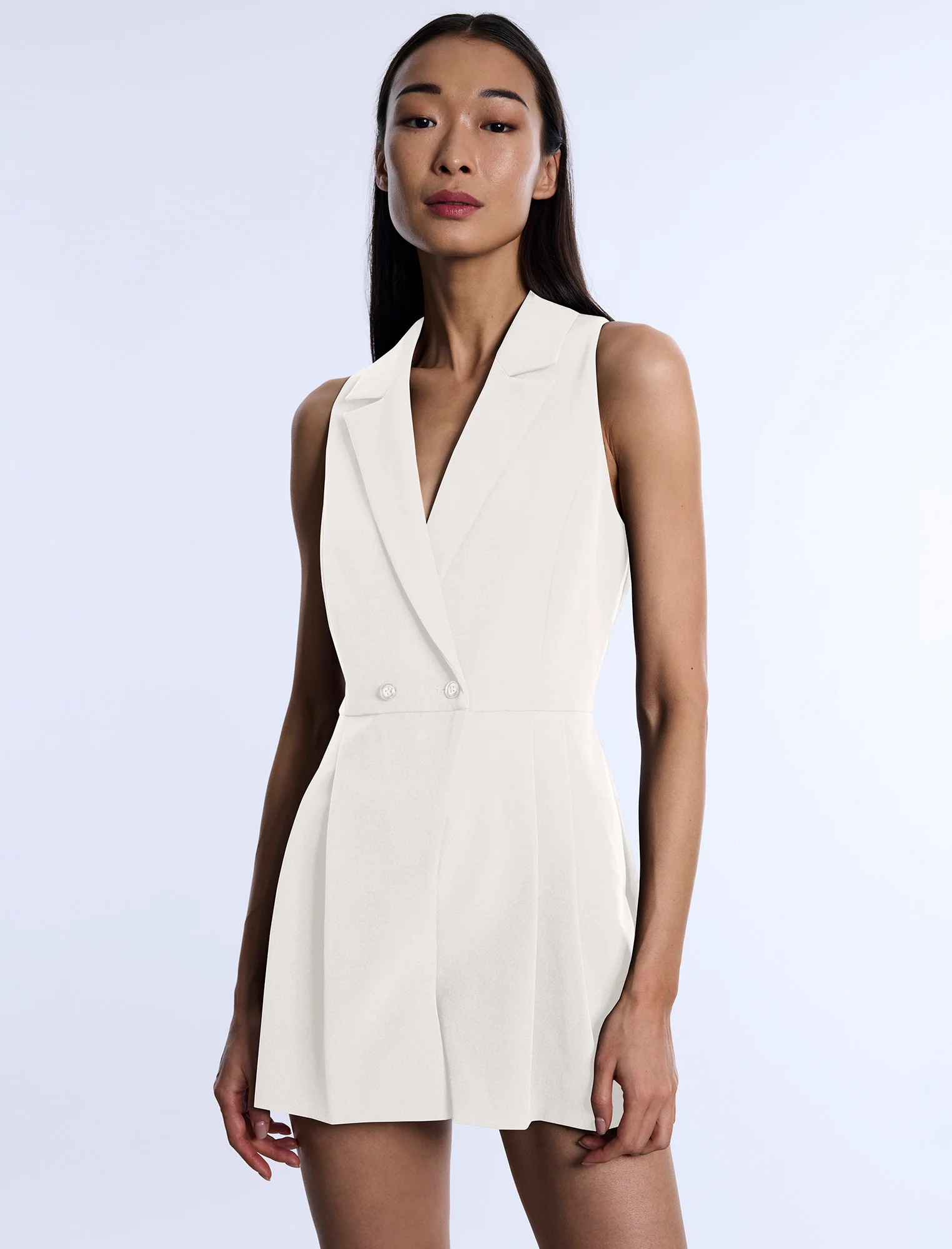 Tailored Sleeveless Romper - Builderot