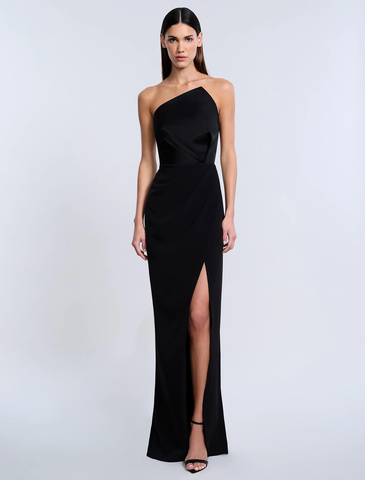 High Draped Slit Gown - Builderot