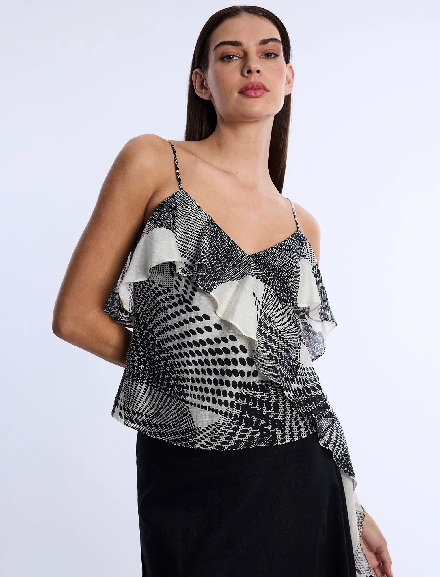 Printed Flounce Cami - Builderot