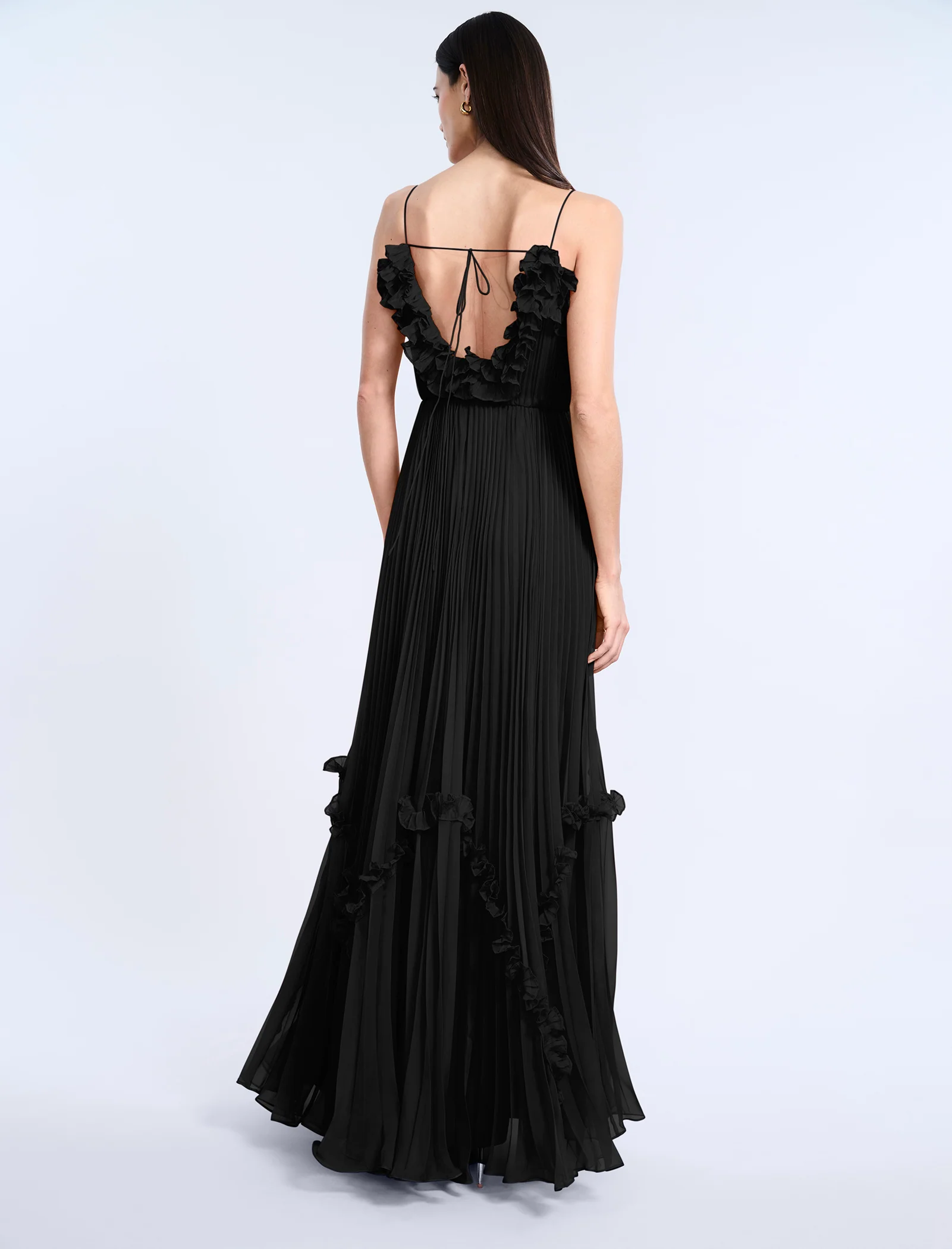 Shirring Ruffle Gown - Builderot