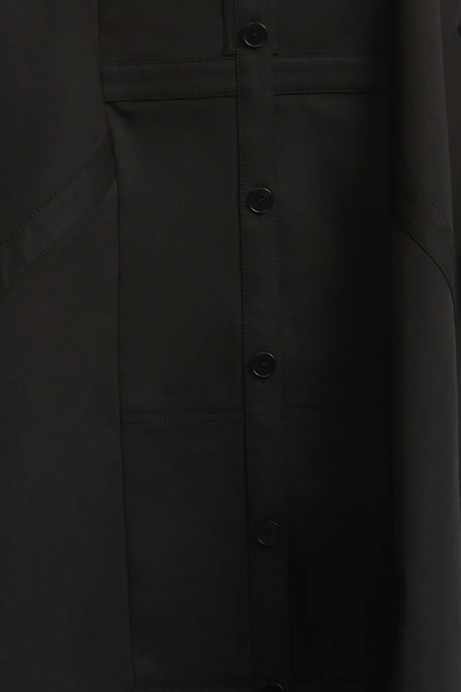 Scarf Hem Taffeta Twill Dress - Builderot