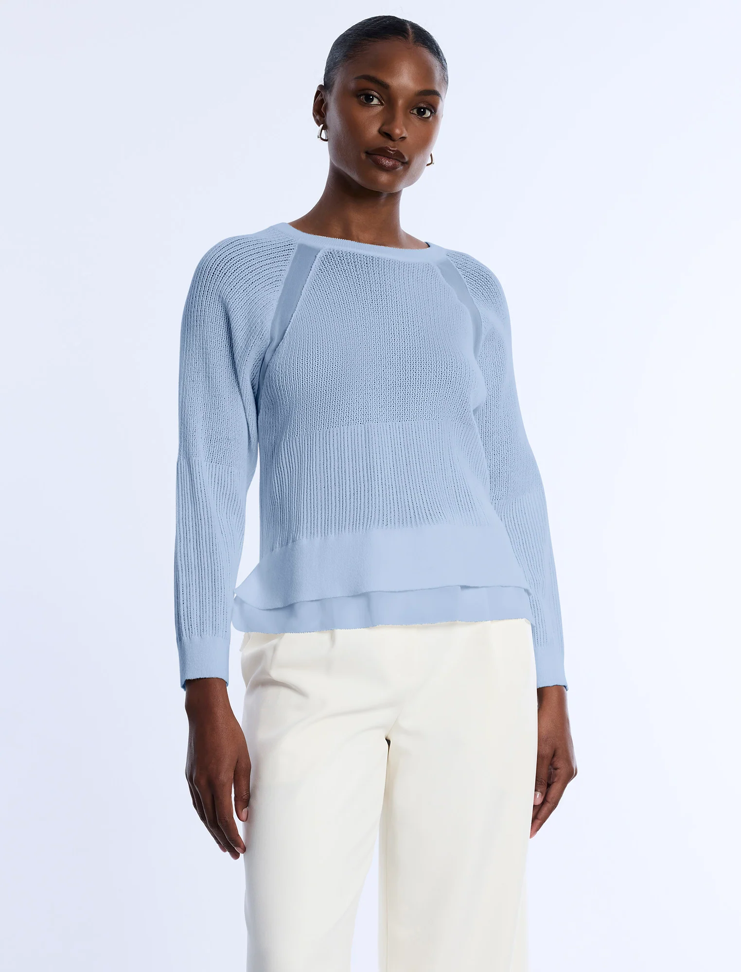 Pointelle Knit Sweater - Builderot